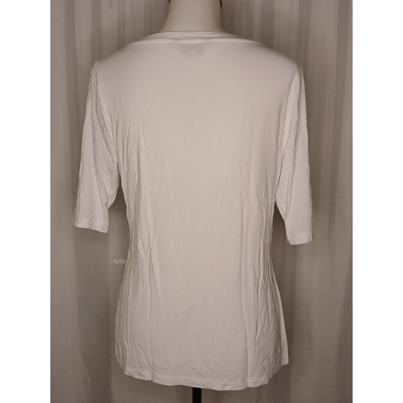 Bodycode Scoop Neck Half Sleeve Classic T-shirt Ballet Tee White Large - Picture 2 of 9